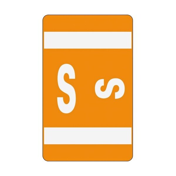 Smead ALPHAZ COLOR-CODED SECOND LETTER ALPHABETICAL LABELS, S, 1 X 1.63, ORANGE, 10/SHEET, 10 SHEETS SMD67189 - main